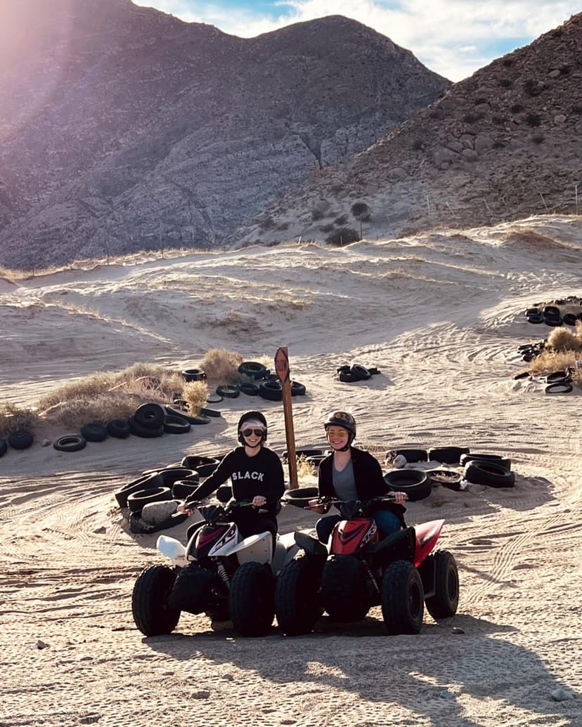 Sara and Maddy on ATVs